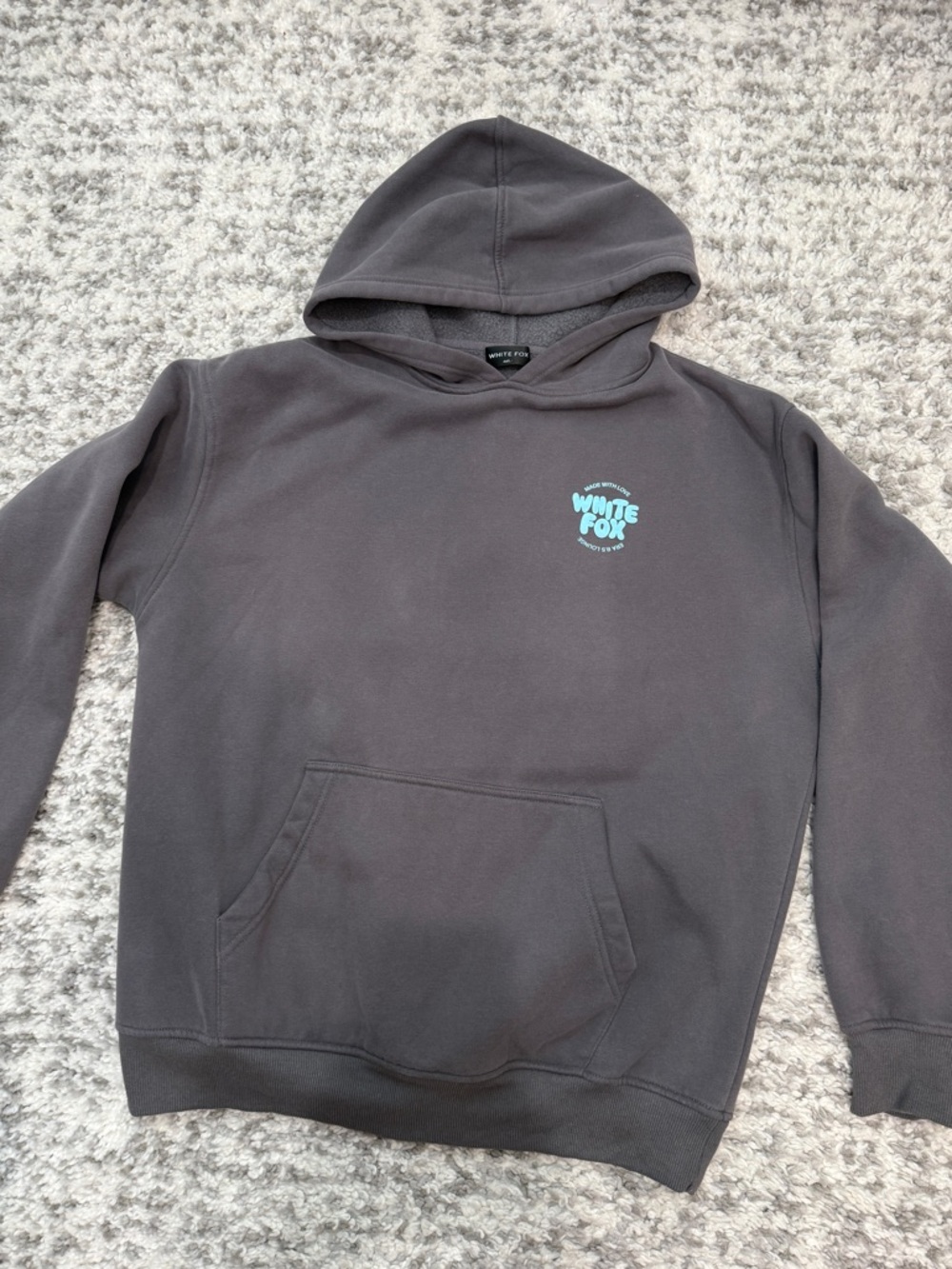 womens white fox hoodie Charcoal Hoodie Sweatshirt